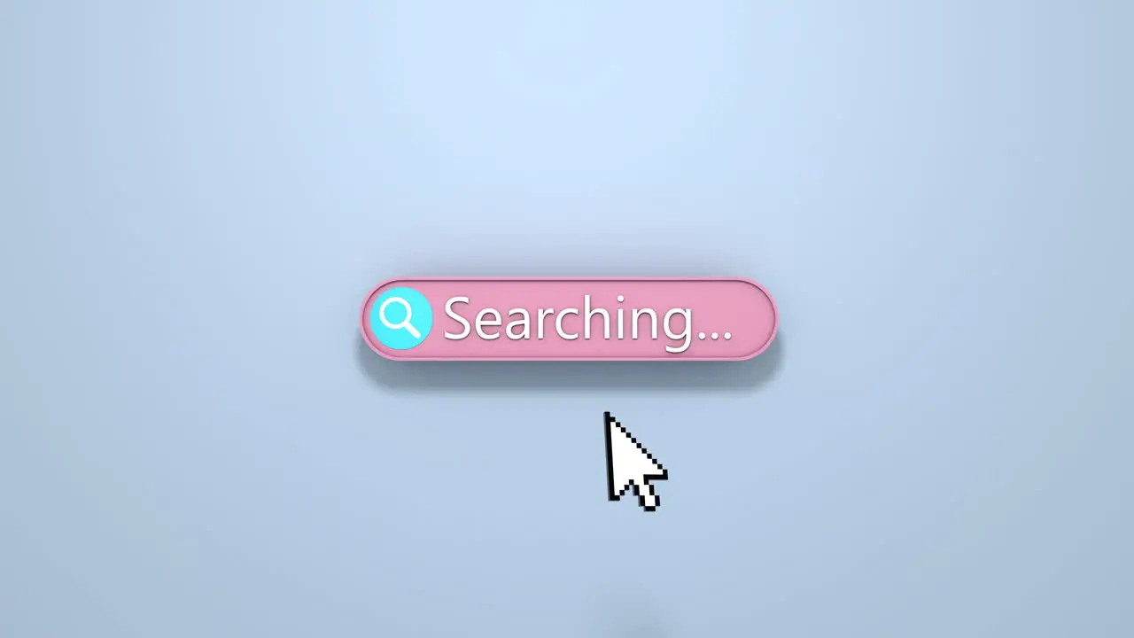 Cute internet searching bar with arrow cursor pointer icon