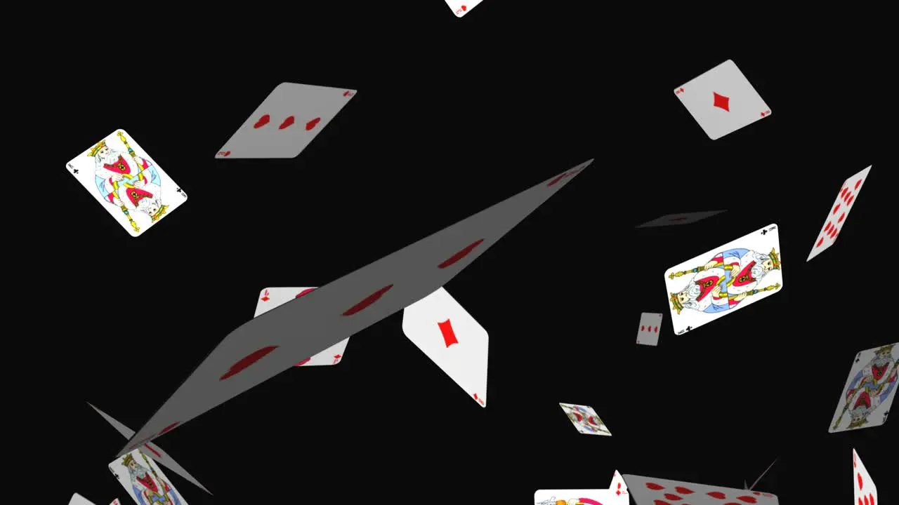 Playing Cards Falling