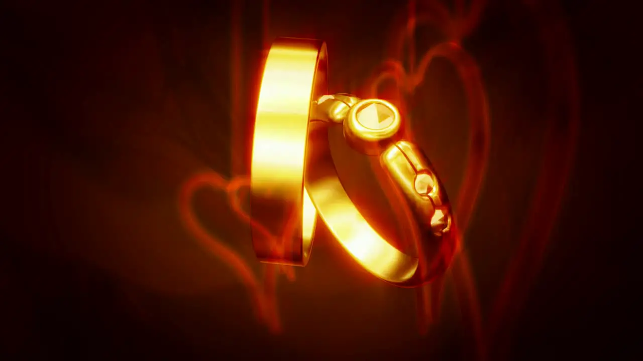 Wedding Rings and Hearts