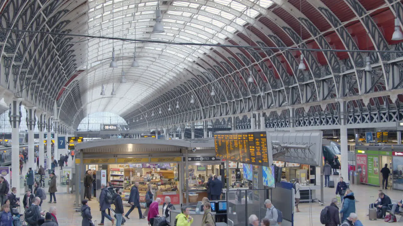 busy London Paddington Station