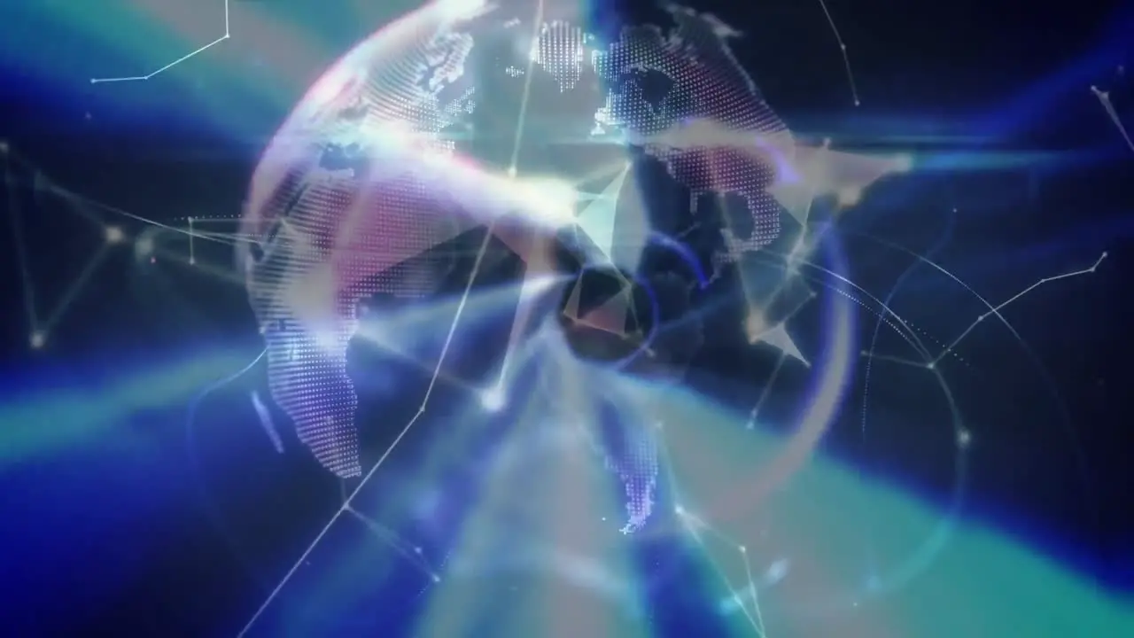 Animation of globe with network of connections