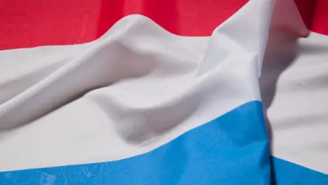 Close Up Studio Shot Of Dutch Flag Filling Frame