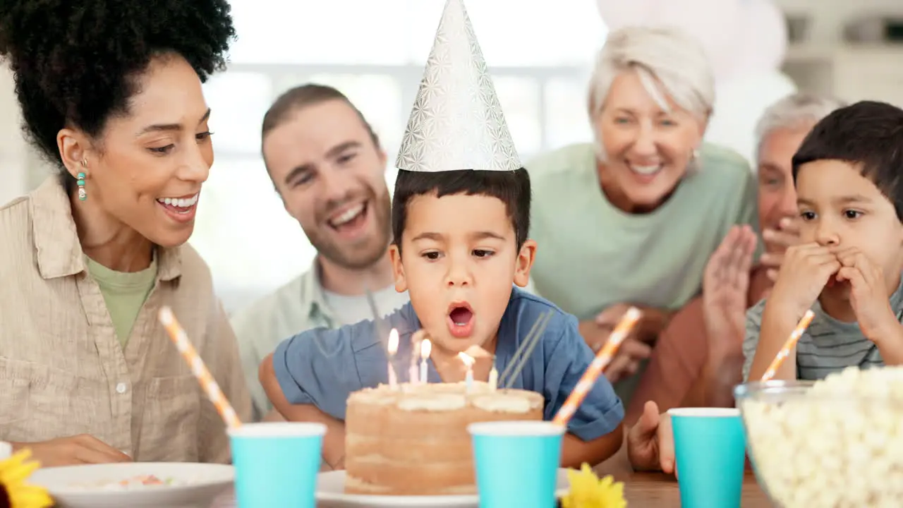 Child with birthday cake candles