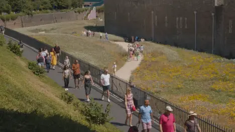 Exterior Of The Tower Of London England UK With Gardens Planted For Superbloom Event 6