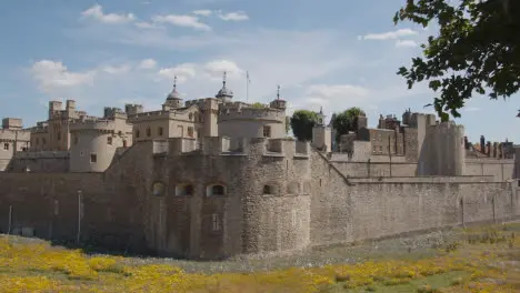 Exterior Of The Tower Of London England UK With Gardens Planted For Superbloom Event 3