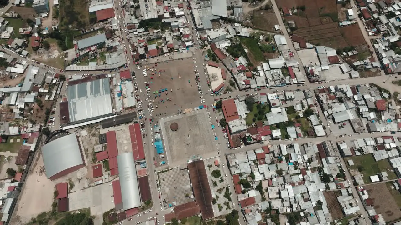 Aerial View of indigenous tzotzil town Chamula Chiapas Mexico