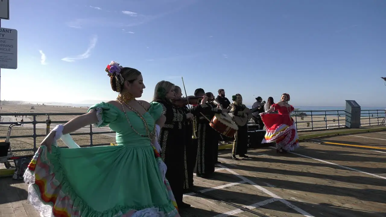 Mariachi band with dancers hd