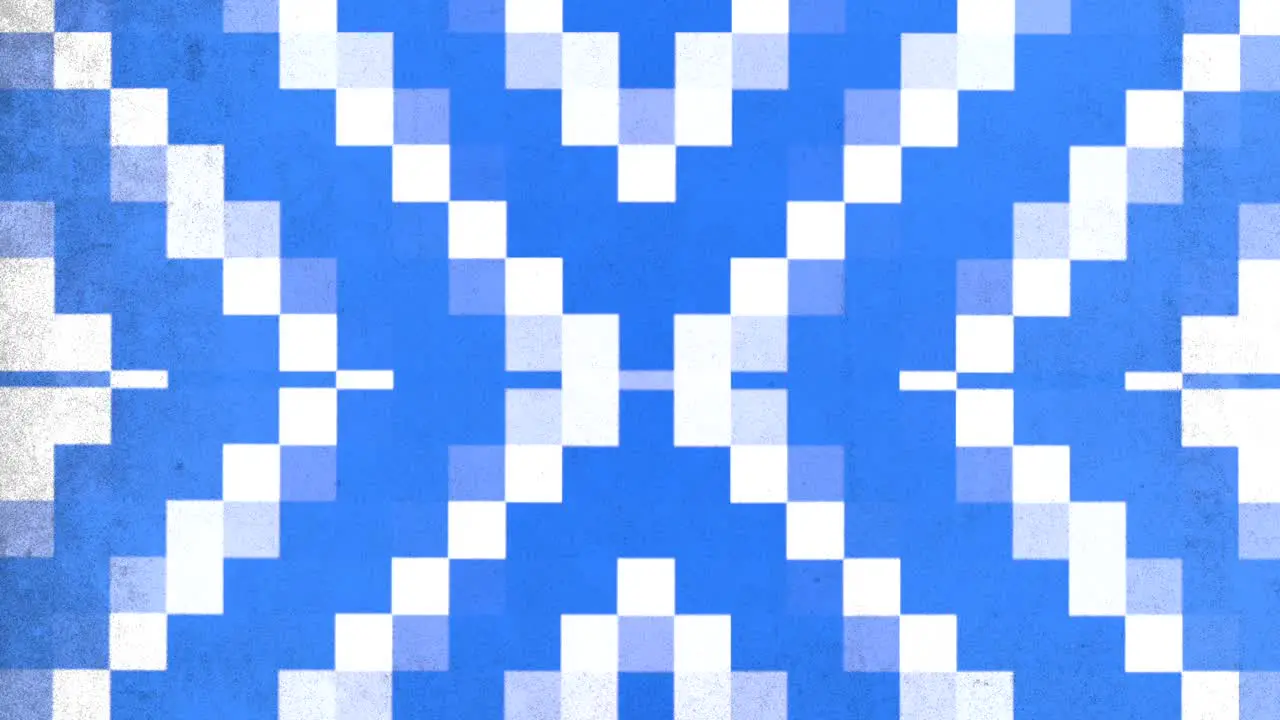 Mesmerizing blue and white pixelated pattern abstract digital art