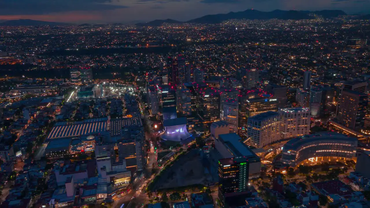 hyperlapse sunset in mexico city