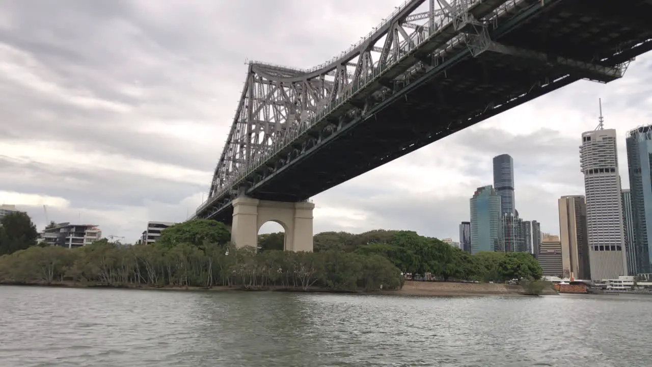 View of Story Bridge from Brisbane City Cat Ferry