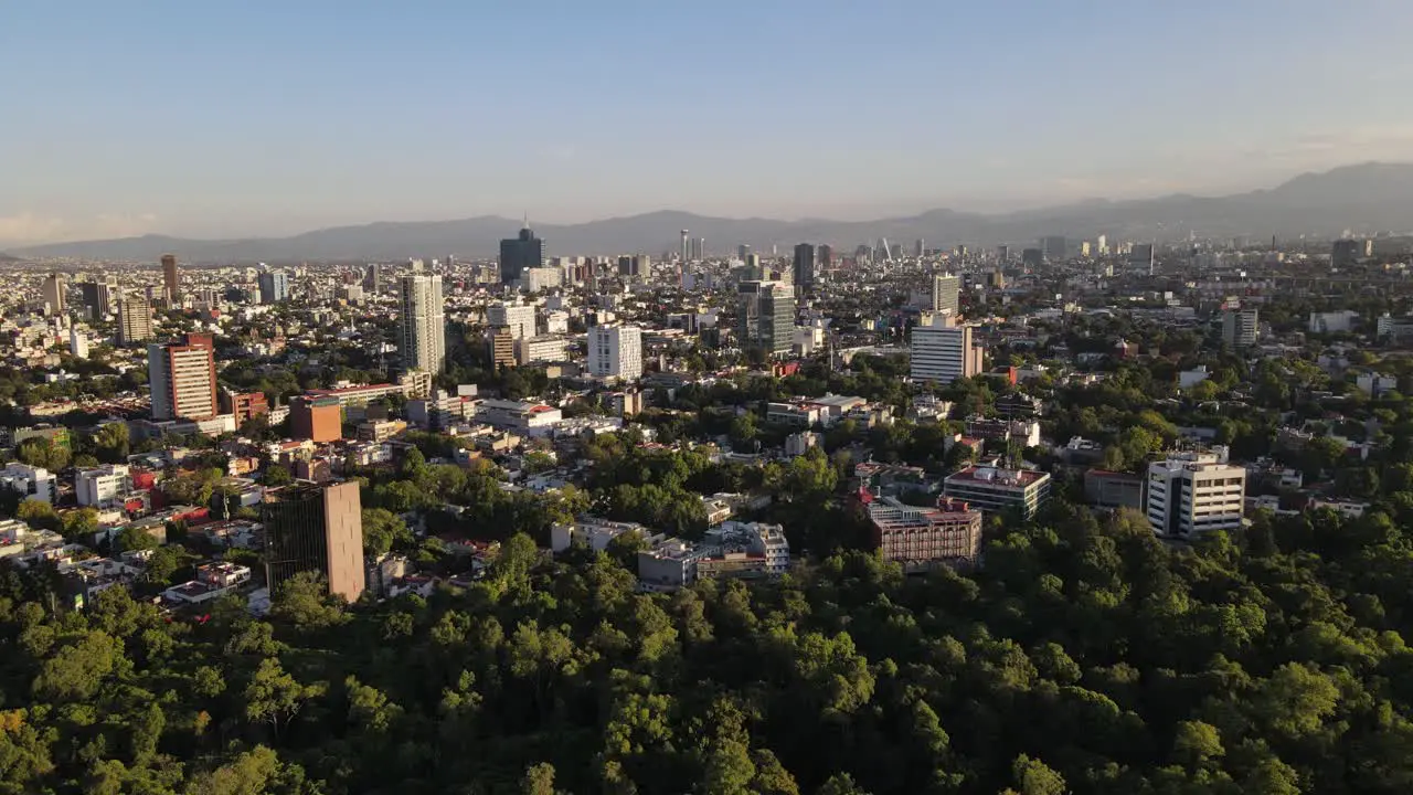 The Main park of mexico city seen from the sky