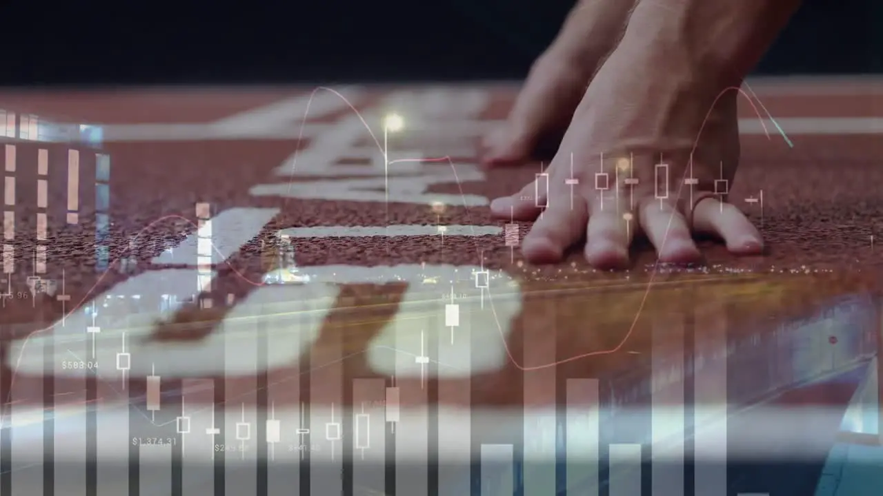 Animation of statistics over fit sportsman