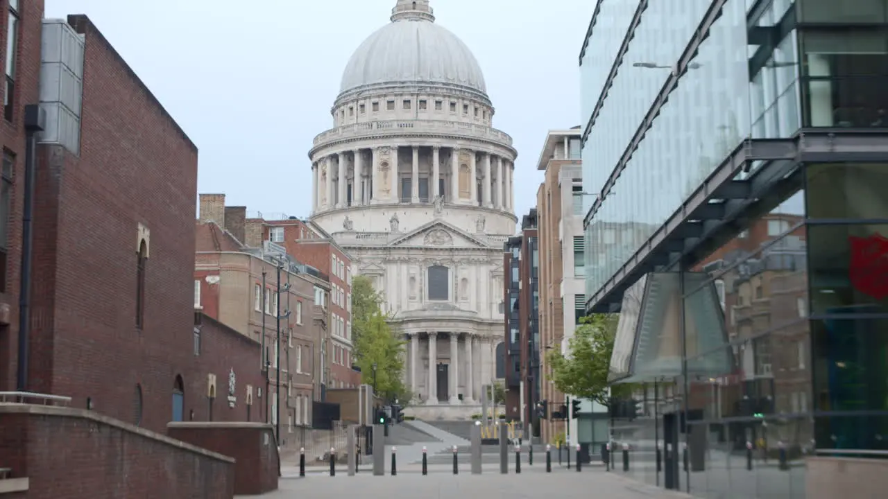 St Pauls Cathedral London in Lockdown empty city covid pandemic 2020