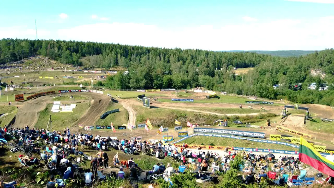 Time lapse pan of Motocross World Cup 2019