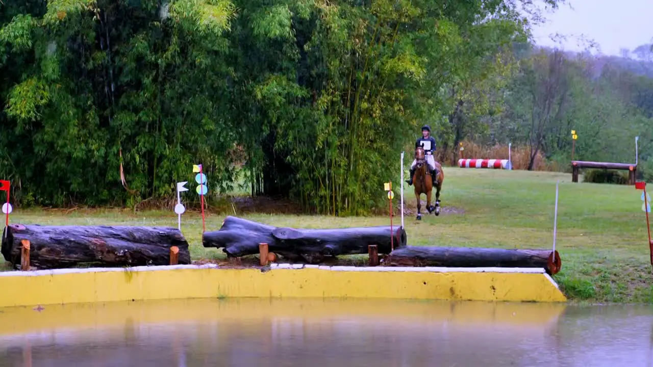 Panoramic images of a cross country equestrian competition