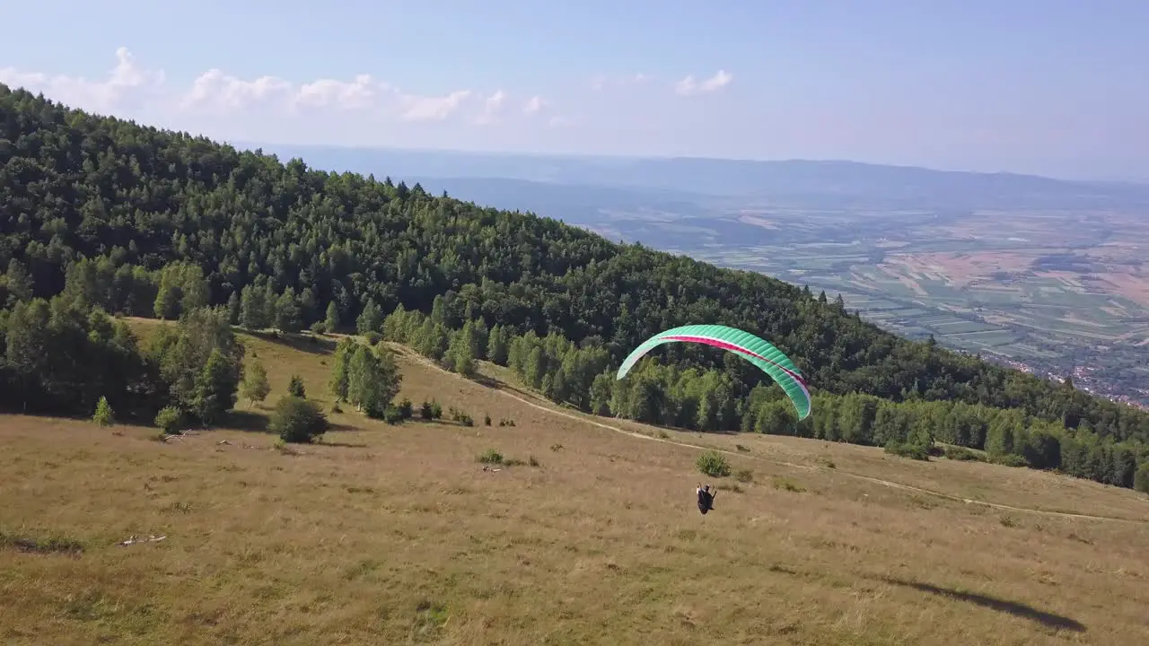 Paraglider takes flight