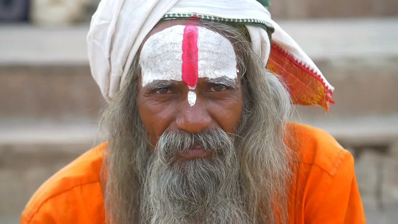 Close Up of Sadhu Face