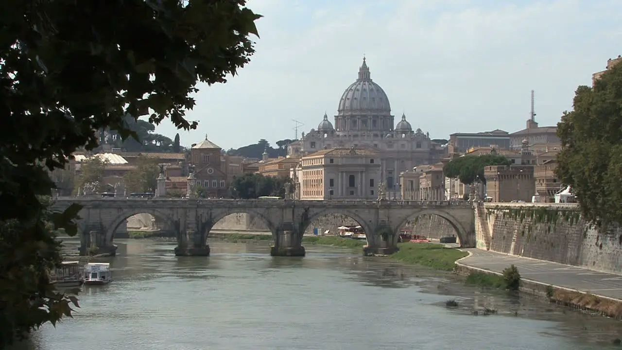 Rome Tiber and St Peters dome