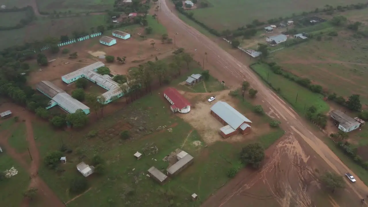 Drone video of a catholic mission village in Bulawayo Zimbabwe