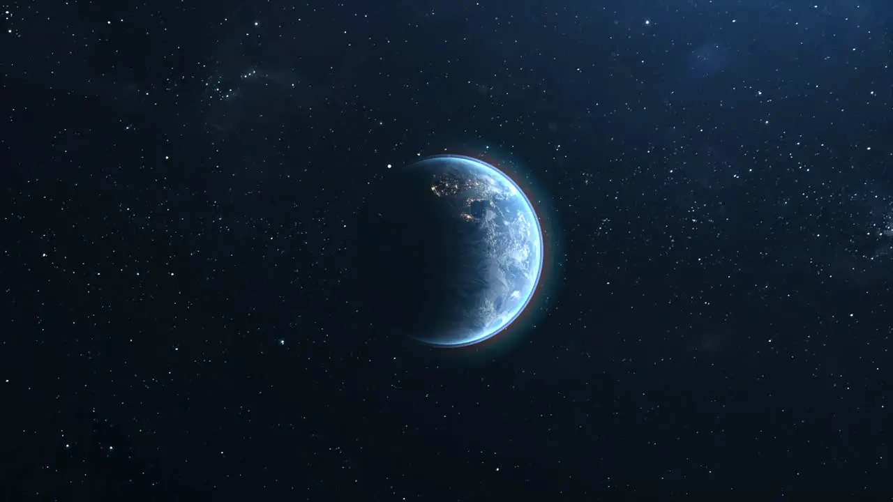 Earth from Space with Milky Way Background 4K Cosmic View