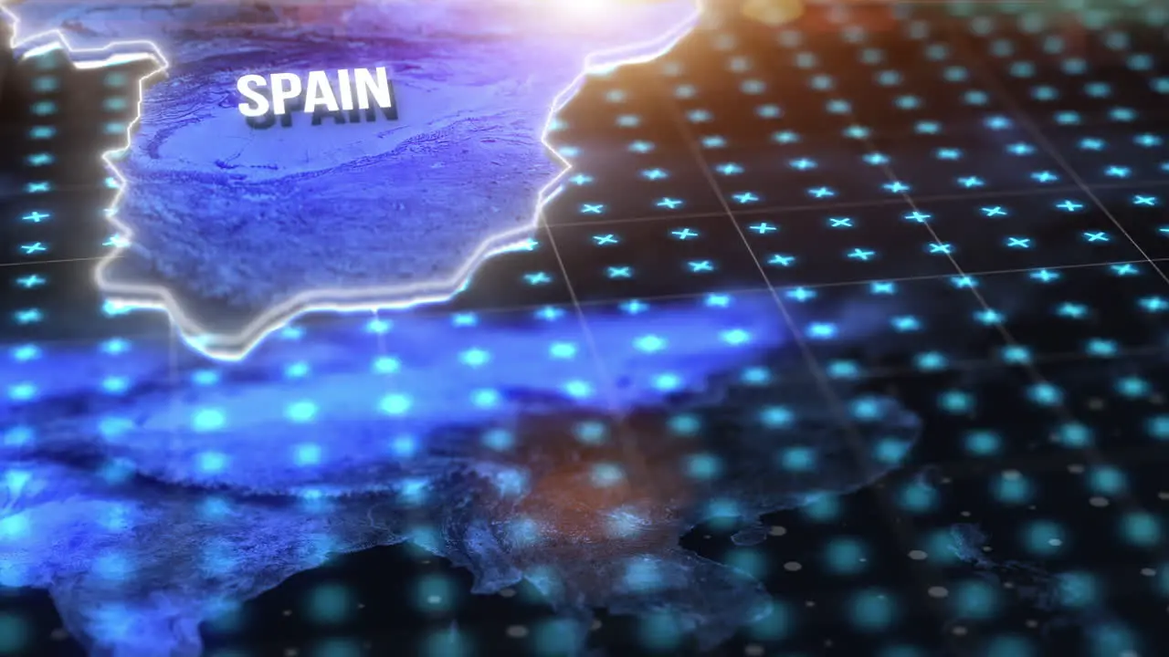 Digital world and spain on an information