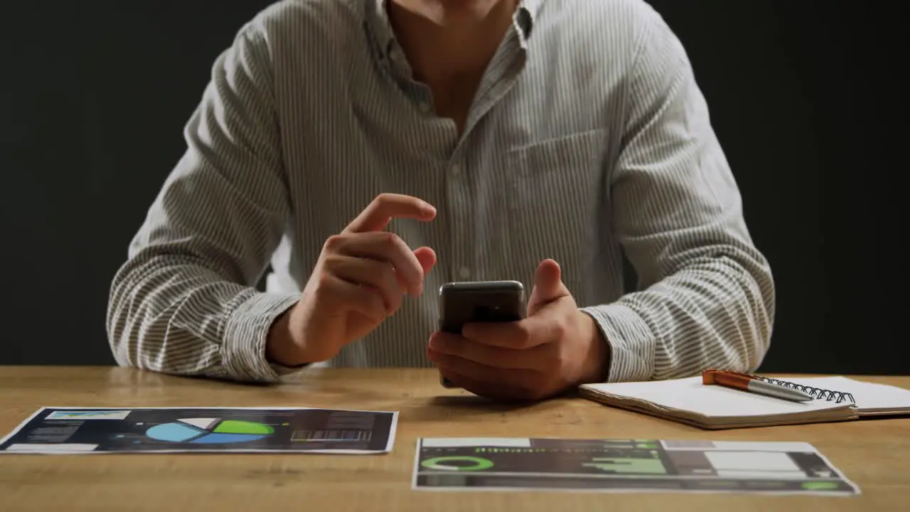 Young man using smartphone