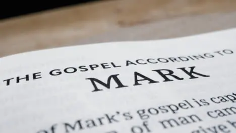 Close Up of Gospel According to Mark