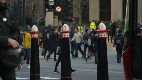 People And Traffic In A Busy London Street Daytime