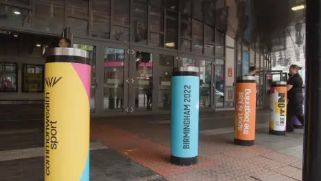 Advertising For 2022 Commonwealth Games At Tram Stop In Birmingham City Centre UK 2