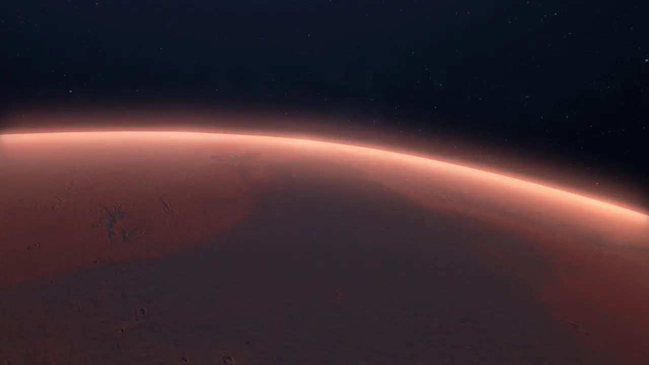 Exploring the red planet Mars's surface in space