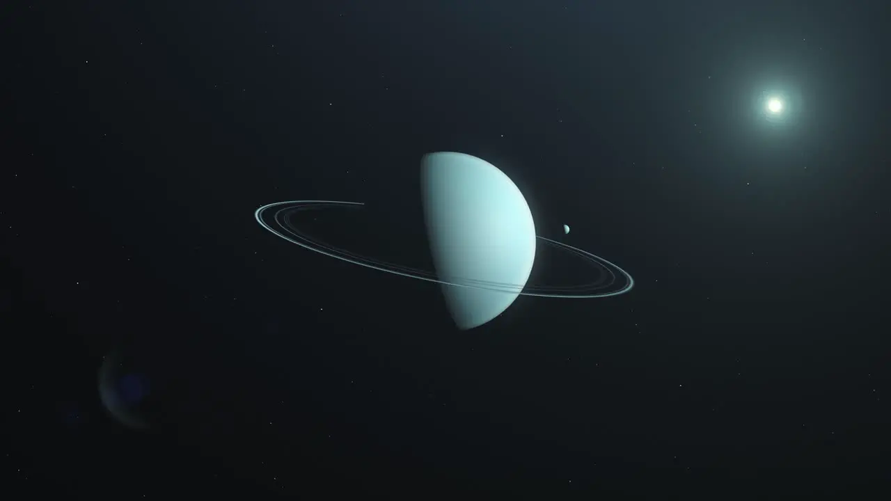 Uranus planet in outer-space Zoom in