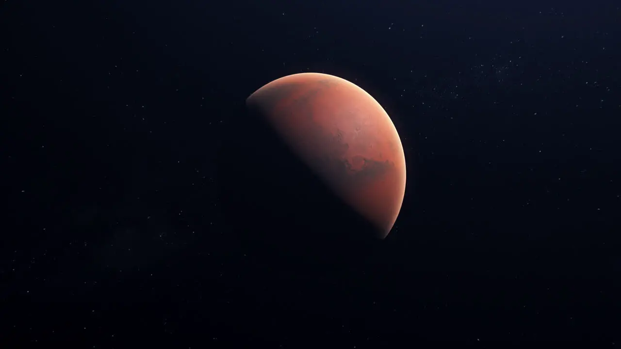 Traveling to the red planet Mars in space