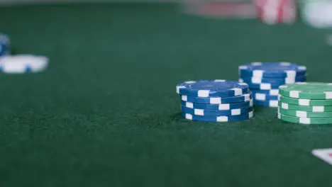 Pull Focus Shot of Poker Chips