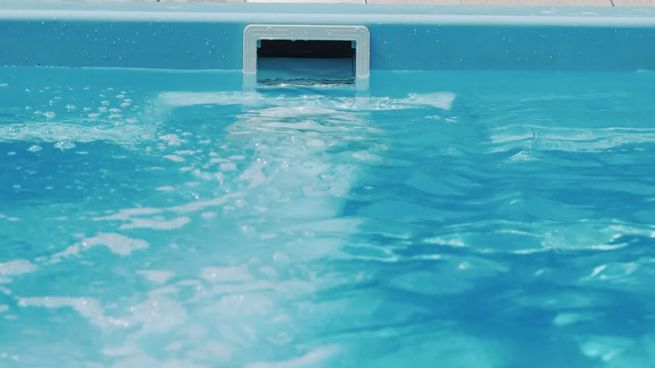 The countercurrent in the pool is a powerful flow of water A swimmer can swim in a small pool