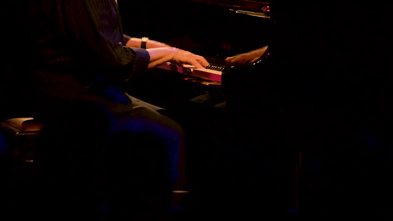 Jazz pianist at a concert theater scene piano video