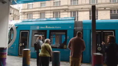 Advertising For 2022 Commonwealth Games At Tram Stop In Birmingham City Centre UK