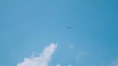 Low Angle Shot Looking Up at Plane In the Sky