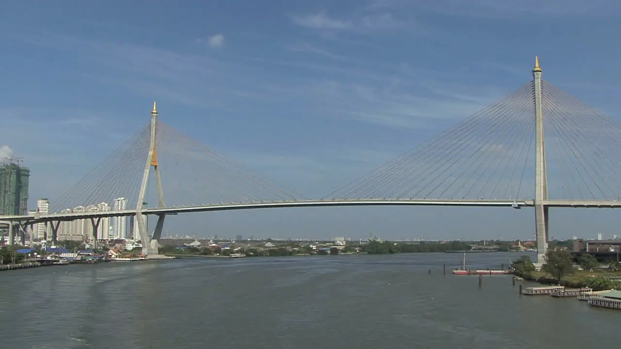 Thailand Chao Phraya River bridge