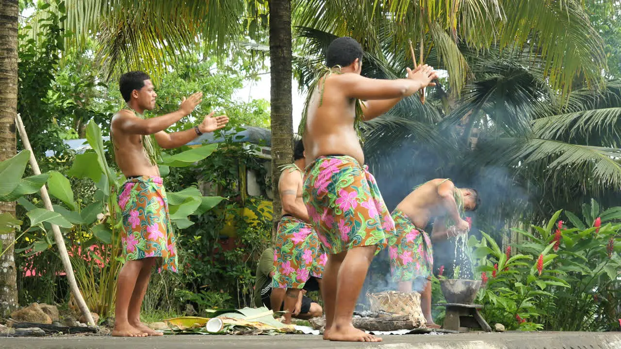 American Samoa Village Men Performing