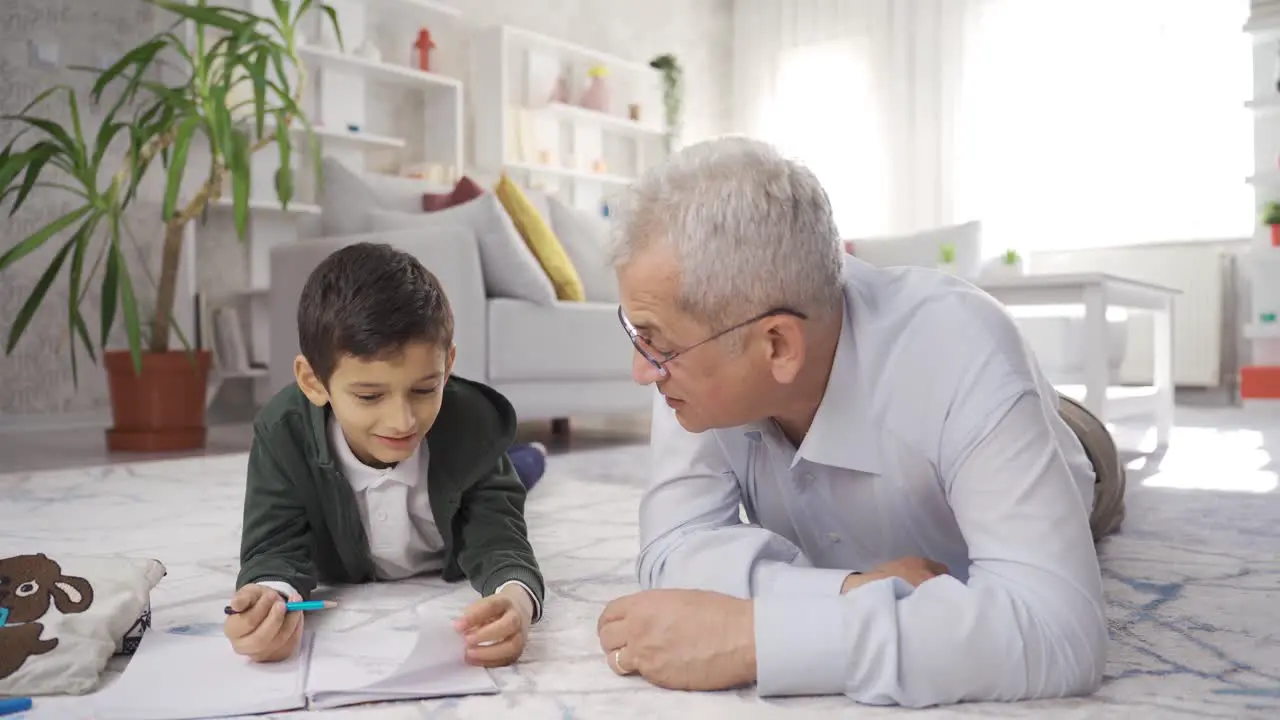 Parent helping their child with homework