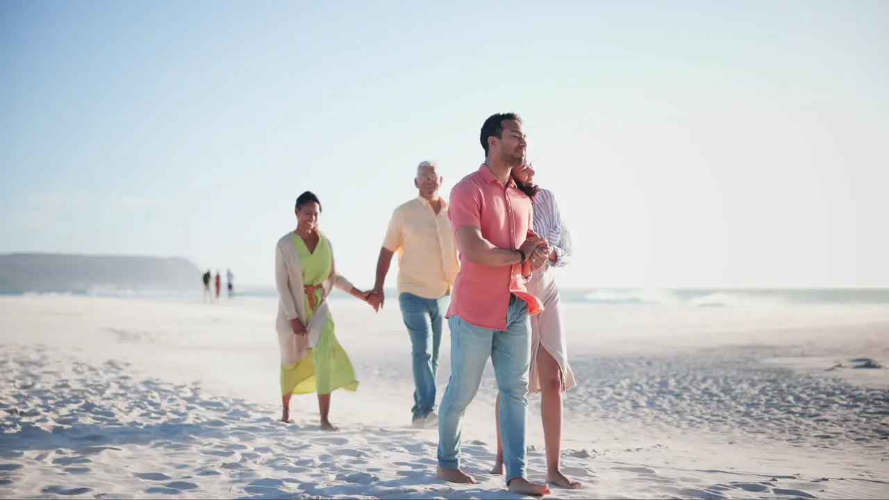 Big family grandparents and parents with kids