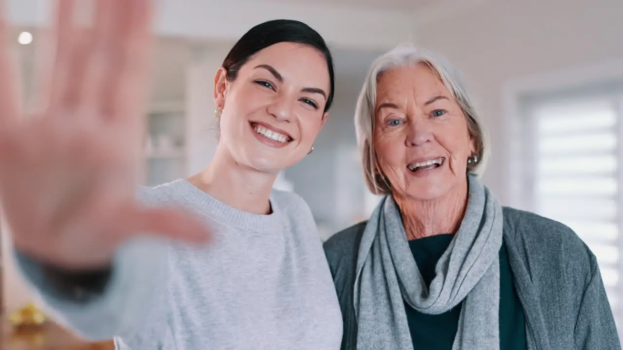 Woman senior mom and selfie with face