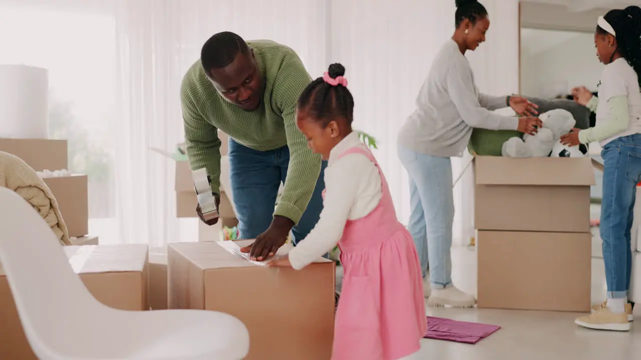 Moving help and learning with black family