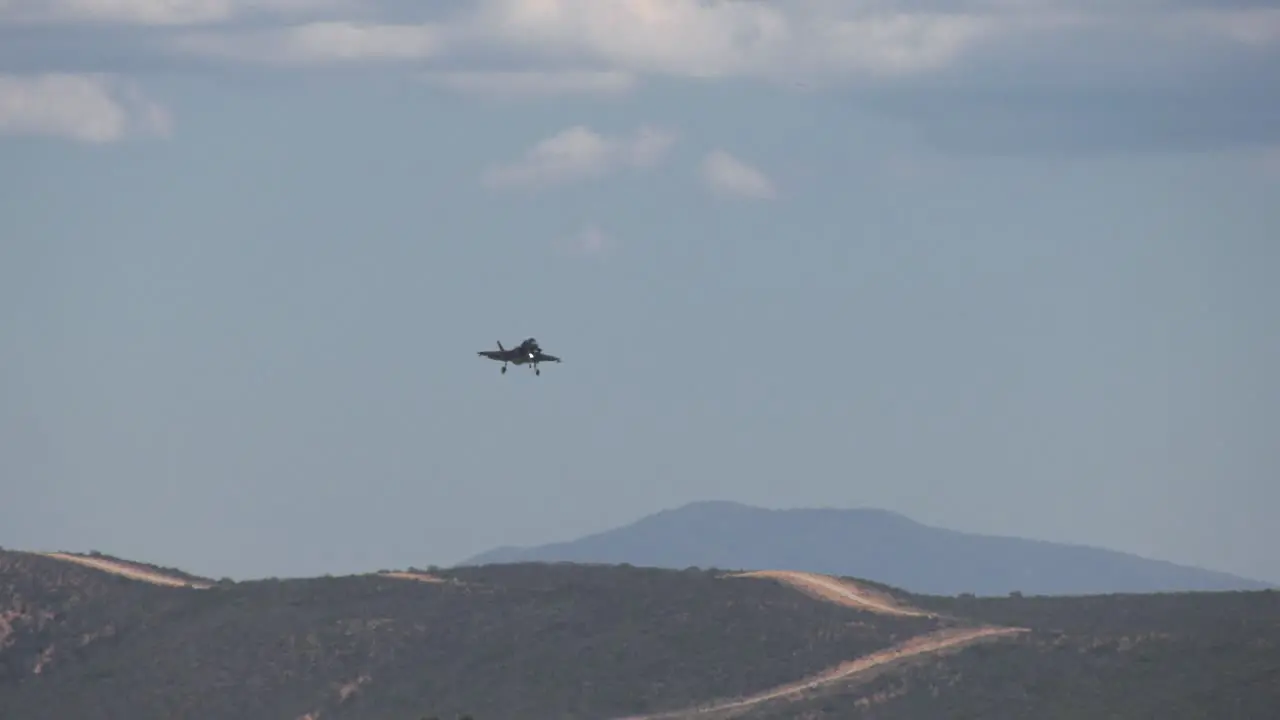 Military Fighter jets arriving on runway