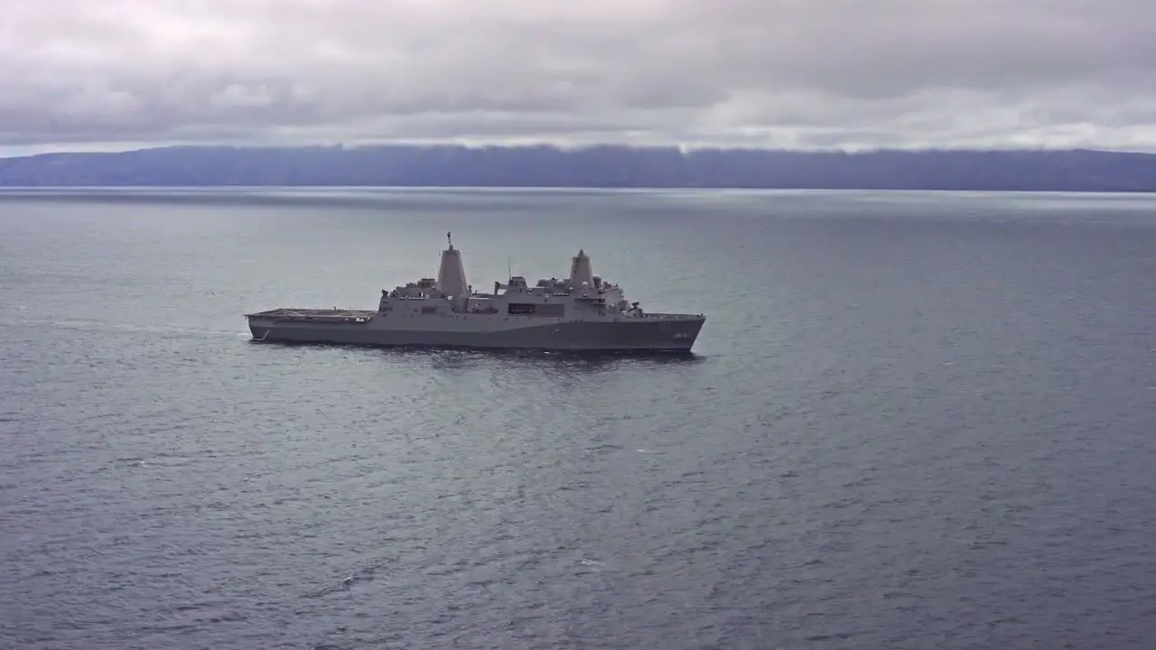 Aerials Over The Uss Anchorage An Amphibious Transport Dock 1