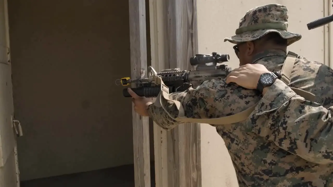 Us Marine Soldiers Attack A Compound Set Up Mortars And Aim Machine Guns During A Mechanized Boat Raid And Beach Extraction Training Exercise Ca