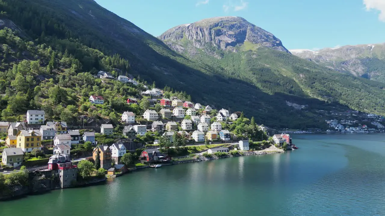 Odda Village at Hardanger Fjord in Vestland Norway Scandinavia