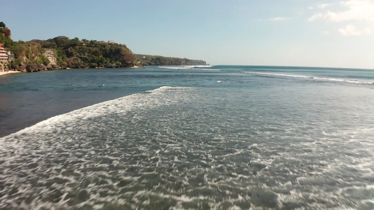 Bali Dreamland Beach drone flyover amazing big waves for surfers