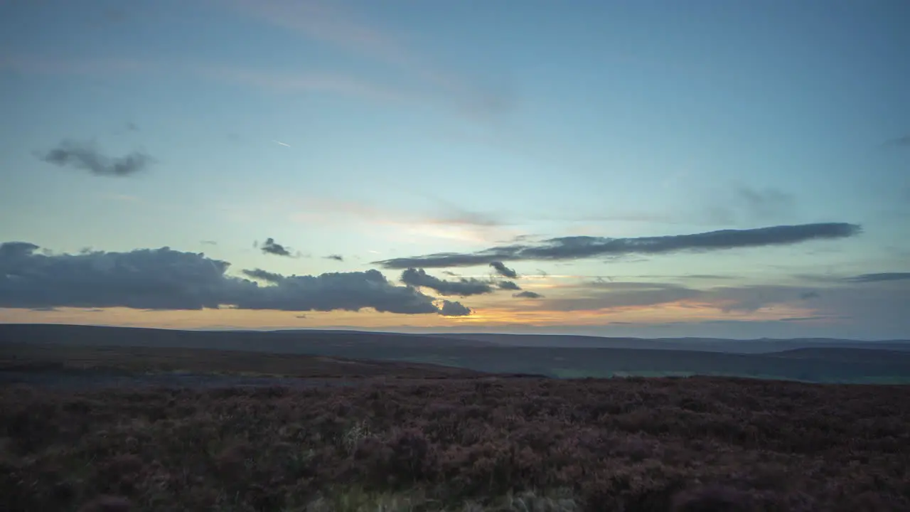 Danby Moors Timelapse Sunset over Heather North York Moors Yorkshire