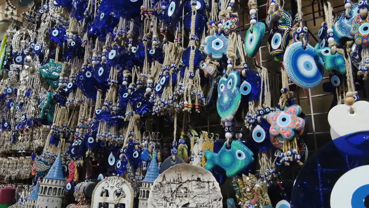 Low Angle Shot of Evil Eye Decorations